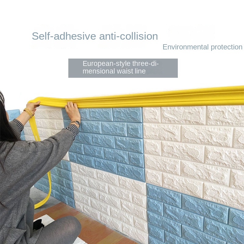 Self-Adhesive Waistline Wall Sticker Decorative Moulding Crown Moulding ...