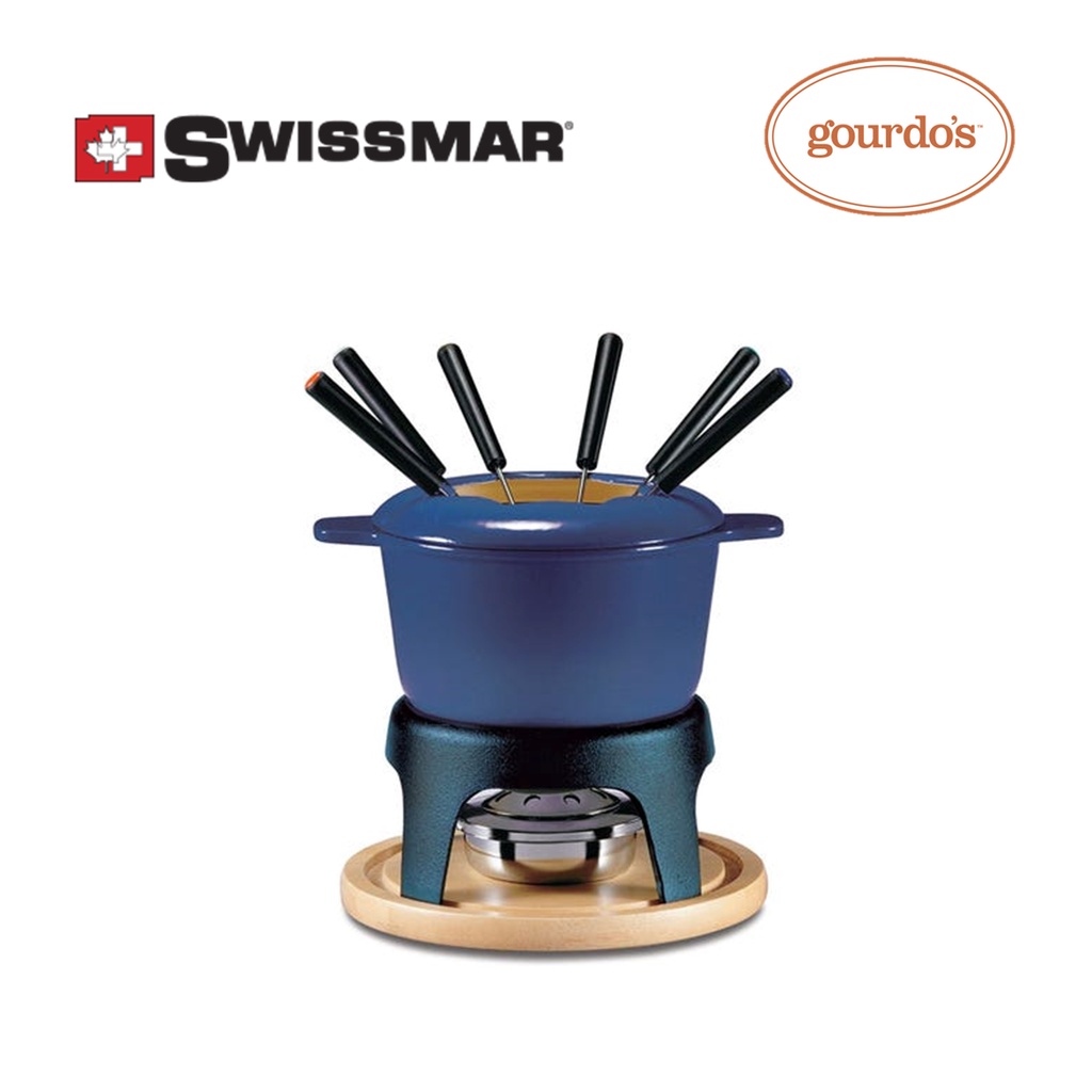 Set Fonduta Swissmar Sierra 11 Pezzi - Pentola Ghisa Con Forchette Colorate | Per Carne, Formaggio E Cioccolato - Foto 6