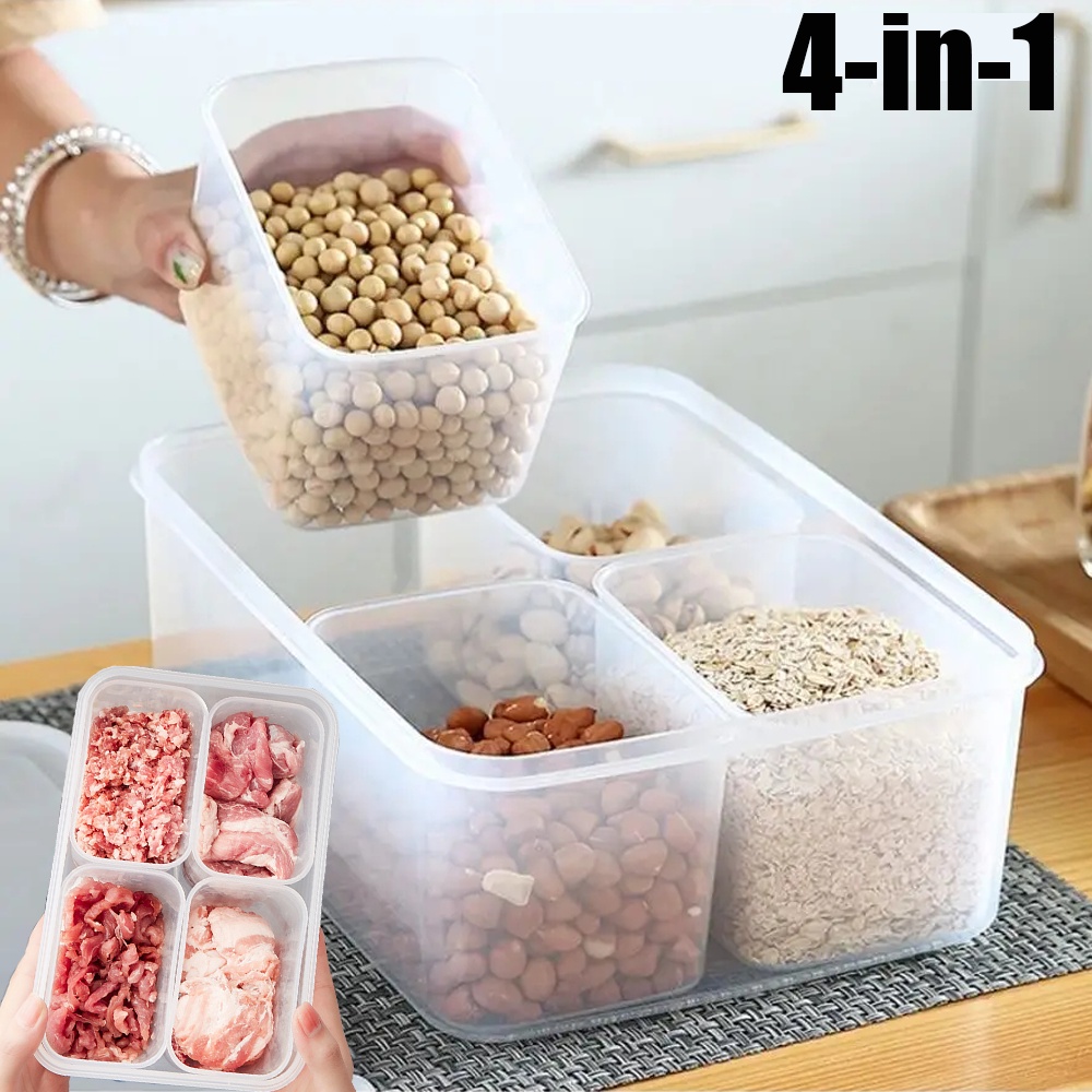 4 In 1 Refrigerator Meat Preservation Storage Box/Freezer Separate ...