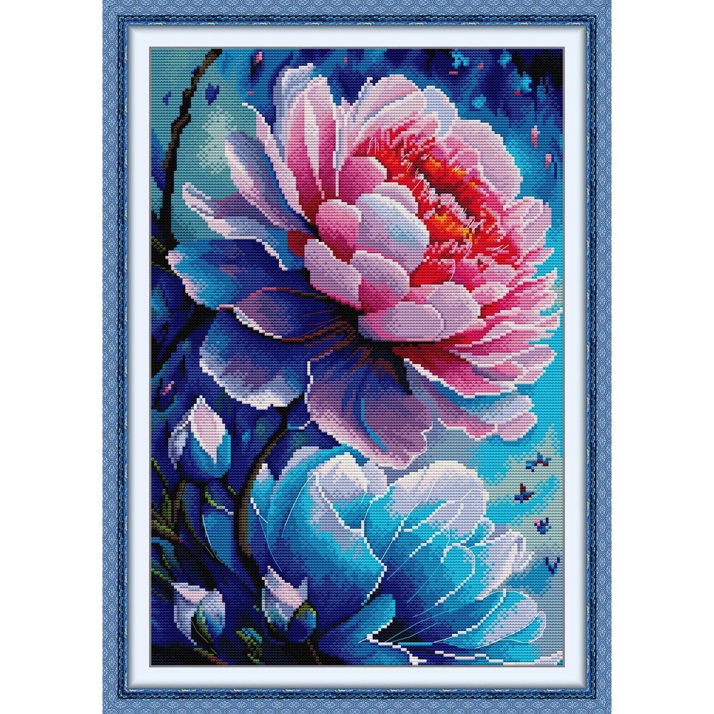 DIY Cross Stitch Set Package for Beginner Needlework Preprint Pattern ...