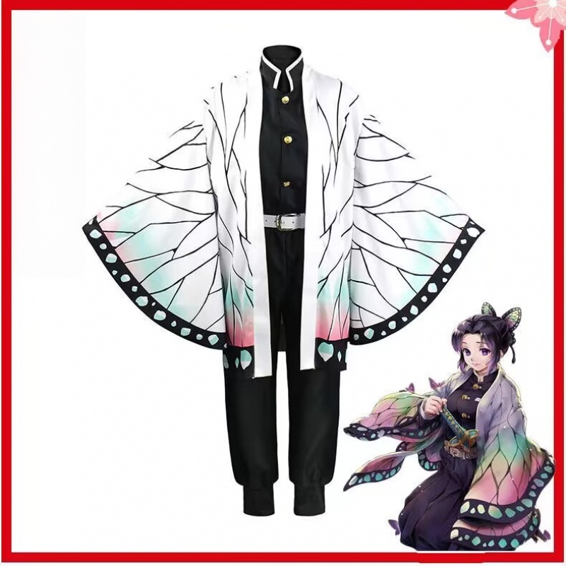 Demon Slayer Kimetsu no Yaiba Kochou Shinobu Cosplay Costume Robes