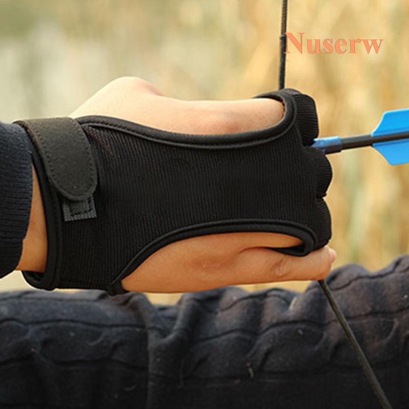 NUSERW Archery Glove Finger Tab Accessories Leather Gloves for
