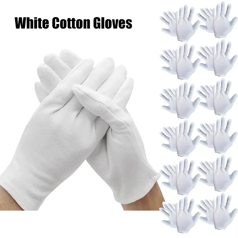 Finger Protector Jewelry Inspection Gloves Etiquette Formal White