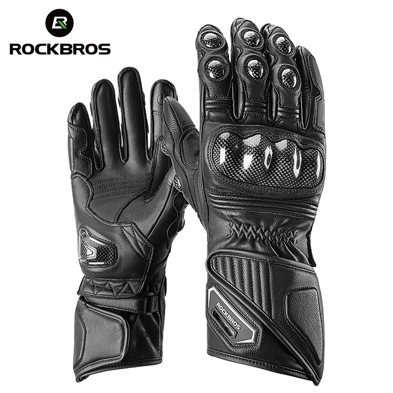 ROCKBROS Motorcycle Gloves Hard Shell Protective Full Fingers ...