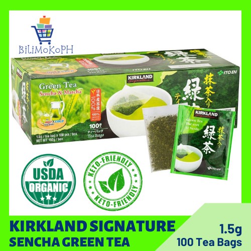 ♞Kirkland Sencha with Matcha Blend Green Tea [ 100 COUNT ] 1.5g Tea