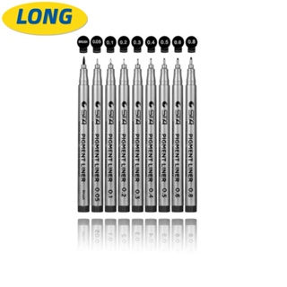 Fineliner Pens, 9pcs Black Micro Ink Pen Fine Liner Tip Art