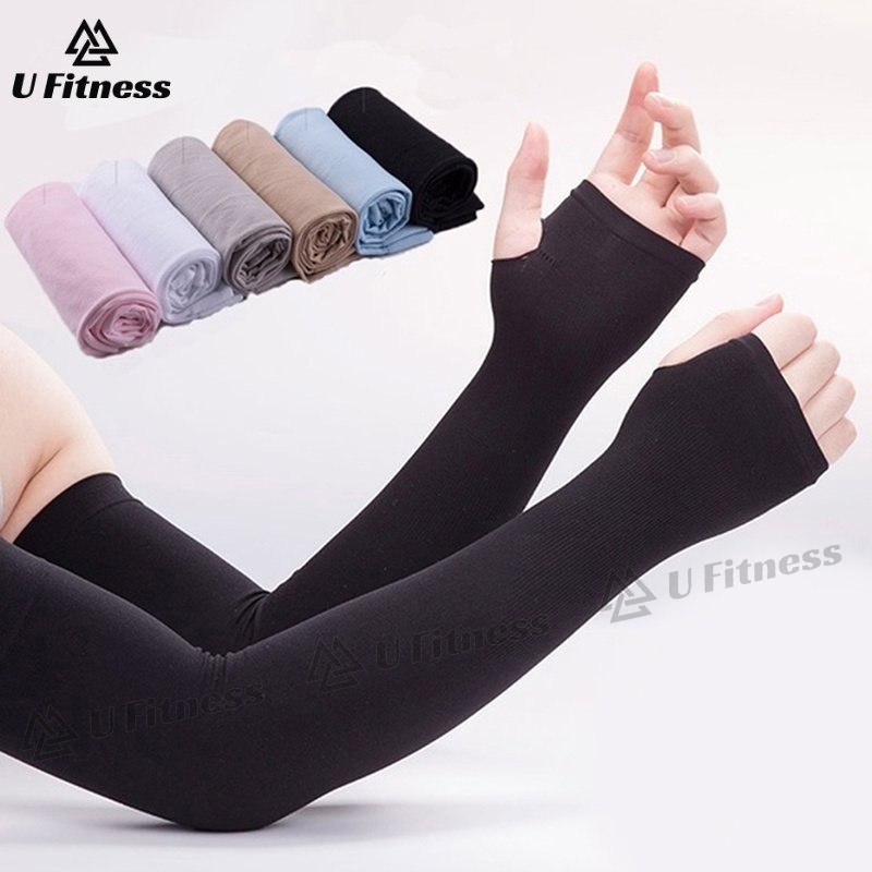 1Pair Men Women Breathable Arm Sleeves/Ice Arm Sleeve Cover Protection Hand Cover Cooling Arm