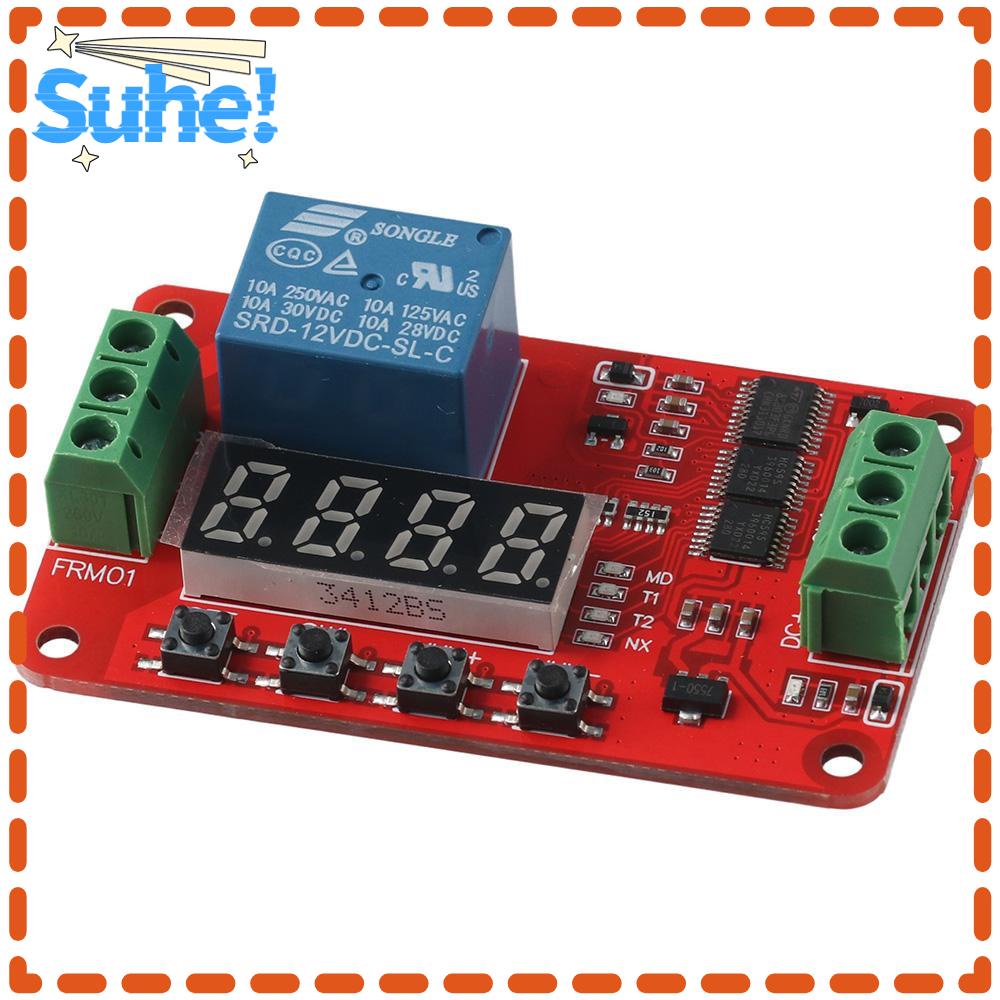 HISUHE Programmable Multifunction Time Delay Relay Module, Plastic