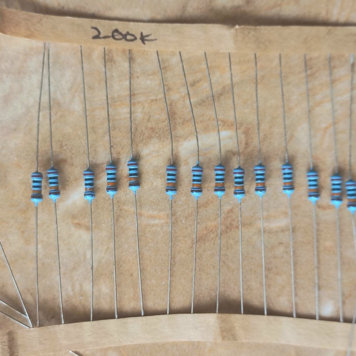 Resistor 200K 200 K ohm original 1/4watt 0.25watt metal film 1/4 watt ...