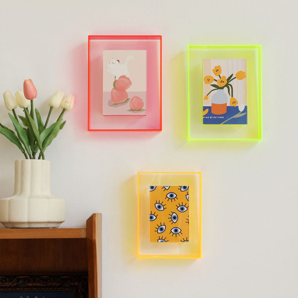 Frames Frameless Clear Picture Frames, Acrylic Double Sided Magnetic ...