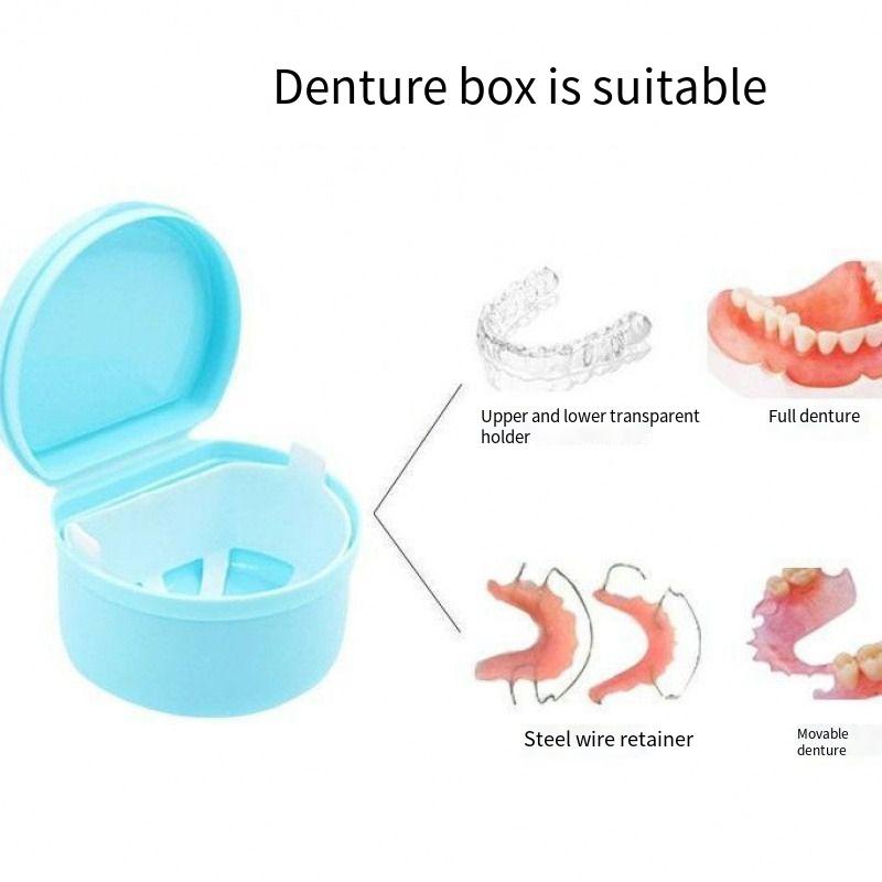 Elderly Denture Box Full Mouth Soak Denture Storage Cleaning Box with