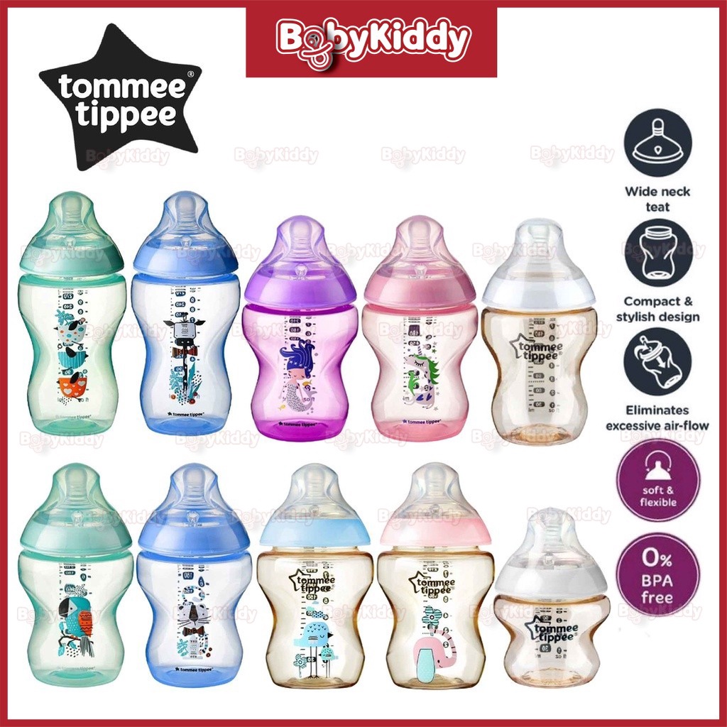 Tommee Tippee Tinted Bottle with Super Soft Teat Soft Teat Bottle 5oz ...