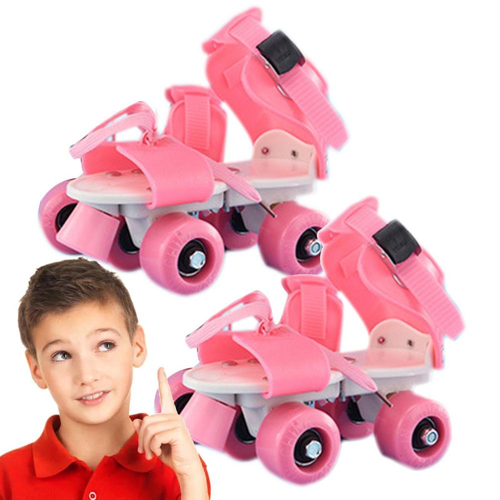 Roller Skates Double Row Beginner Roller Skates For Girls Adjustable