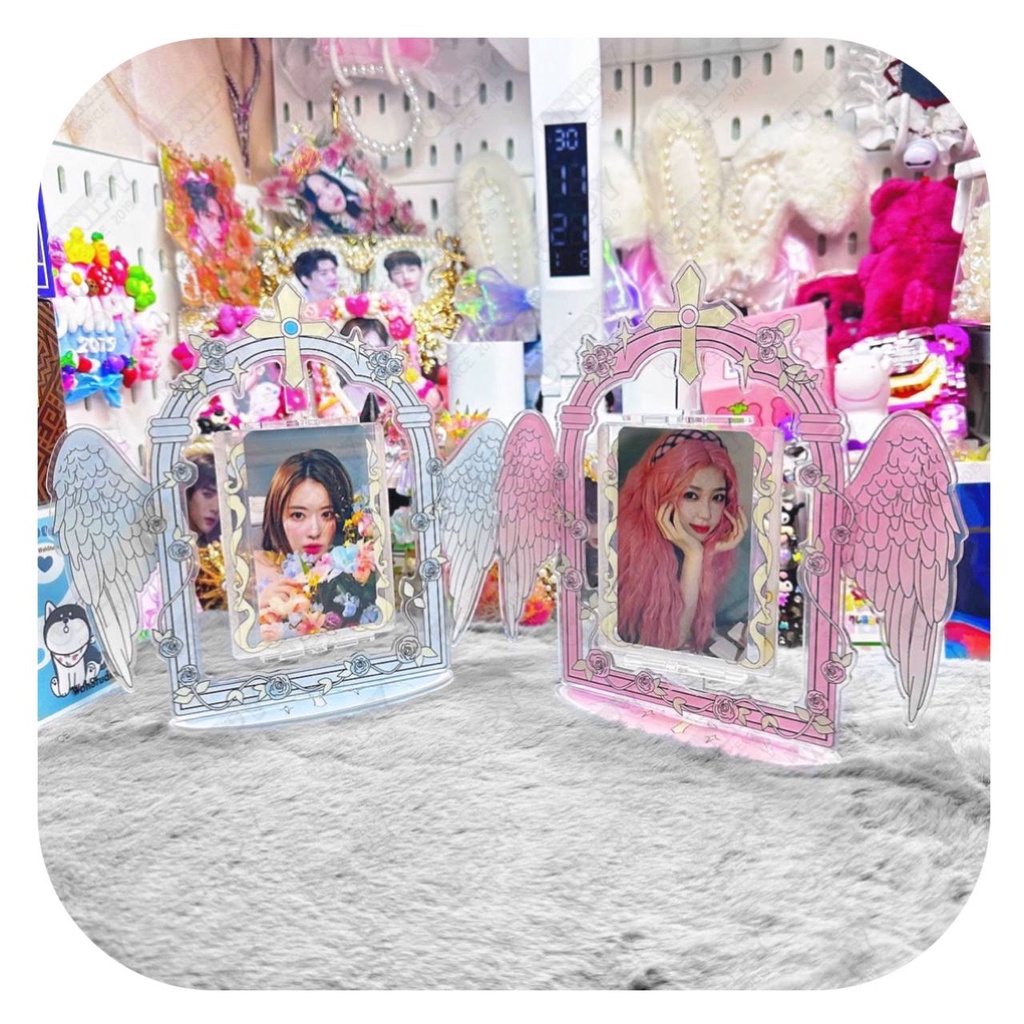 Acrylic Fairy Wings Cross Standing Rotating Photo Frame | Toploader ...