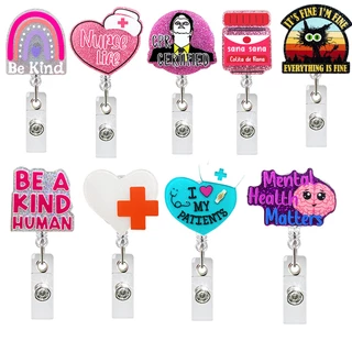 Treatment Practical ID Card Badge Holder Retractable Keychain