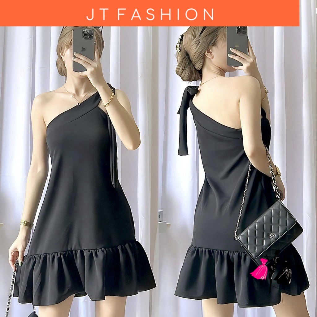 JT Blaire Ribbon Side Ruffles Mini Dress | Shopee Philippines
