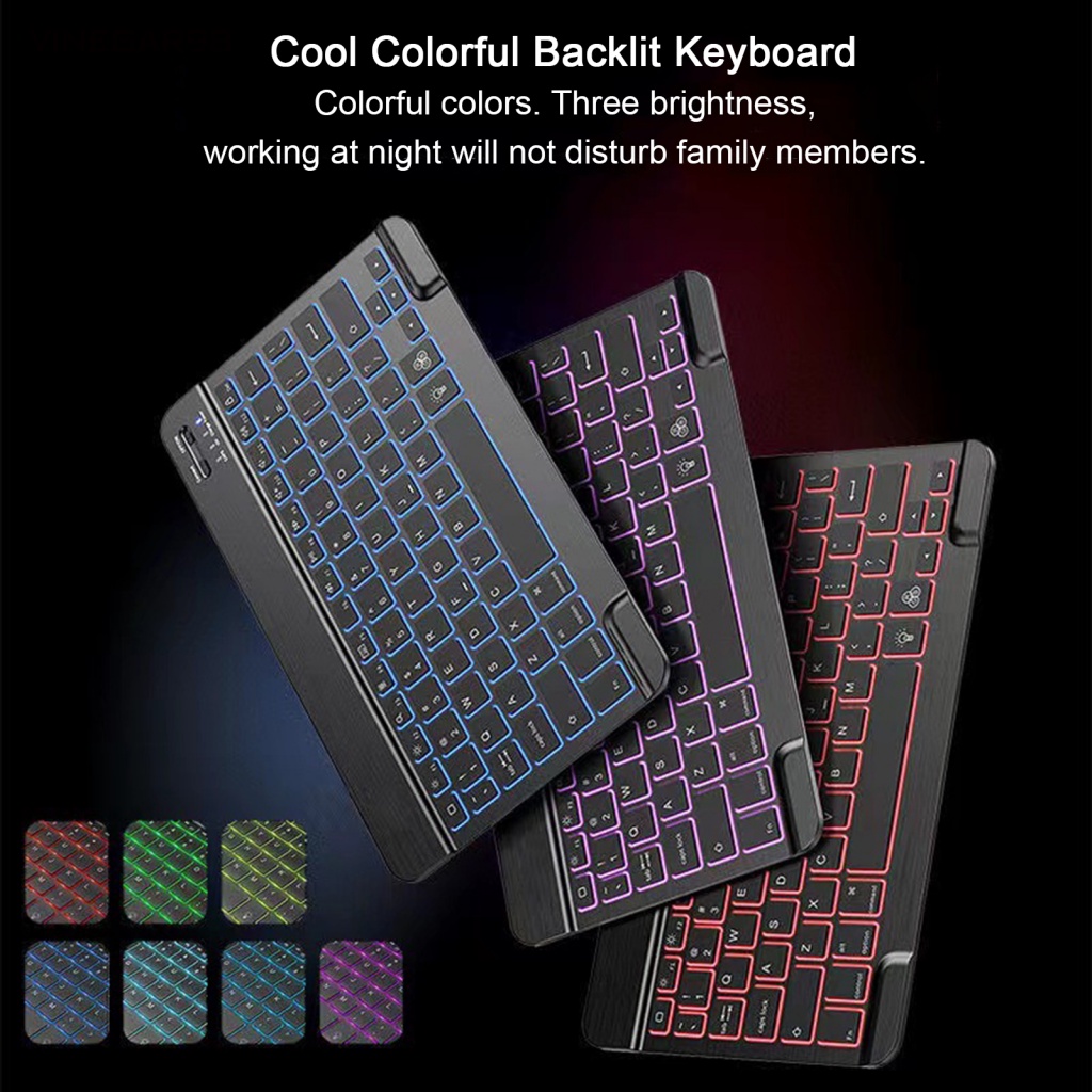 VINE Bluetooth-compatible Keyboard Ergonomic Colorful Backlight ...