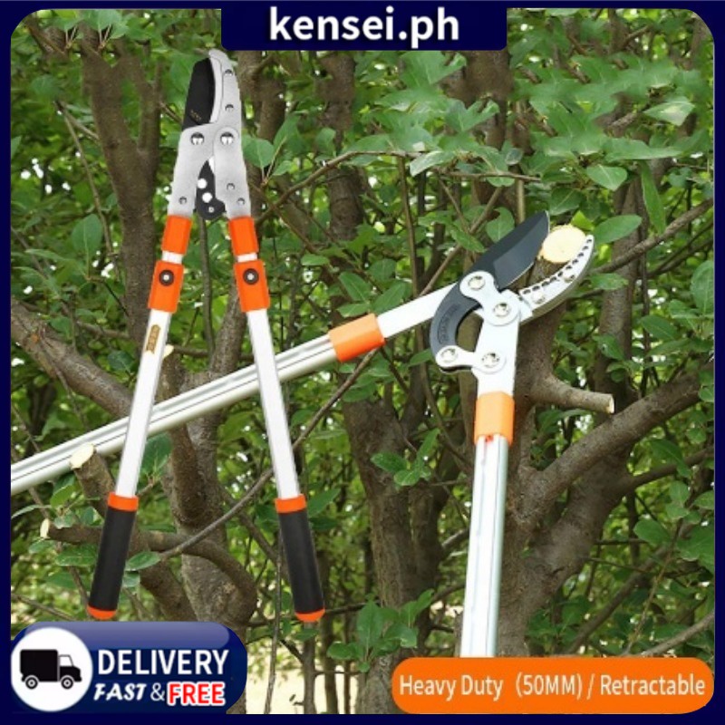 Extendable Loppers with Compound Action, Pruning scissors, Long Handle