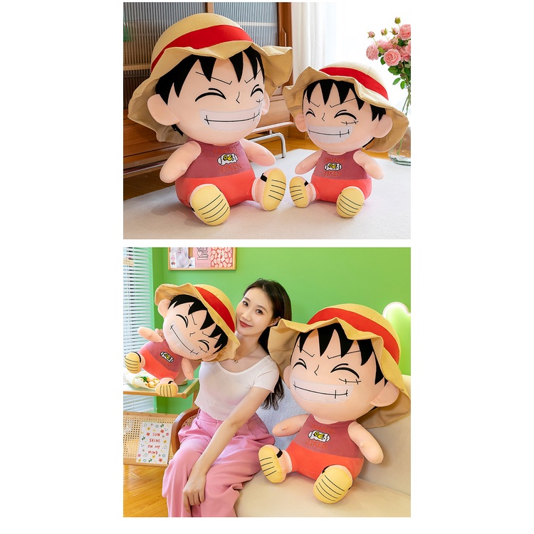 One Piece Luffy Doll Large Plush Toy Doll Decoration Ornaments Children ...