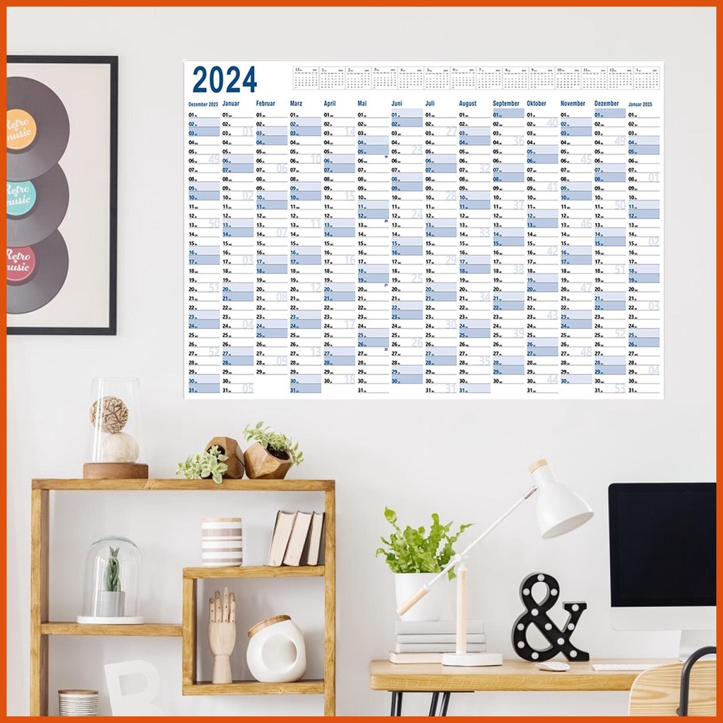 At A Glance Wall Calendar 2024 Yearly Planner with Thick Paper Full