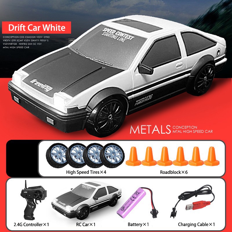 1:58 Rc Car Mini Racing Car 2.4G High Speed Can Size Electric App