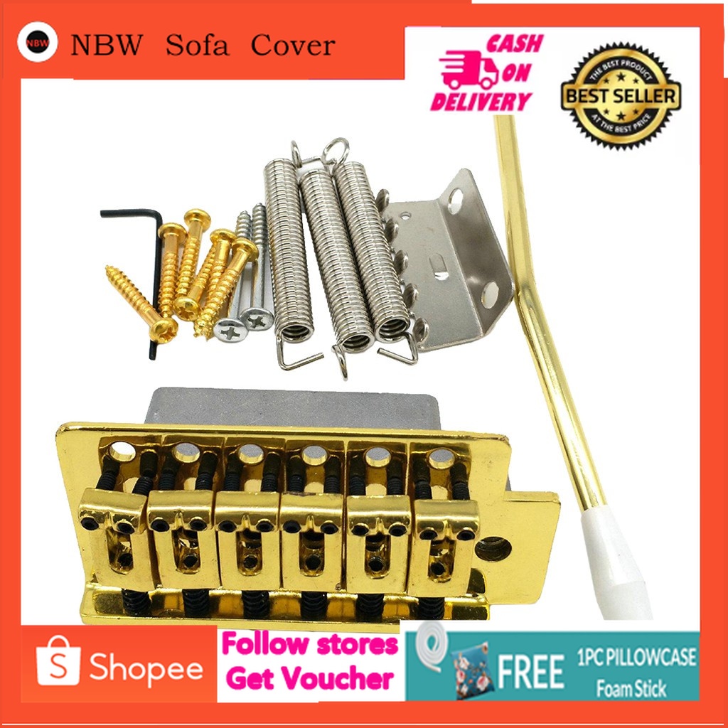 78MM Metal Fixed Hardtail Saddle Bridge Top Load Guitar Tailpiece for 6 String Fender Strat Tele