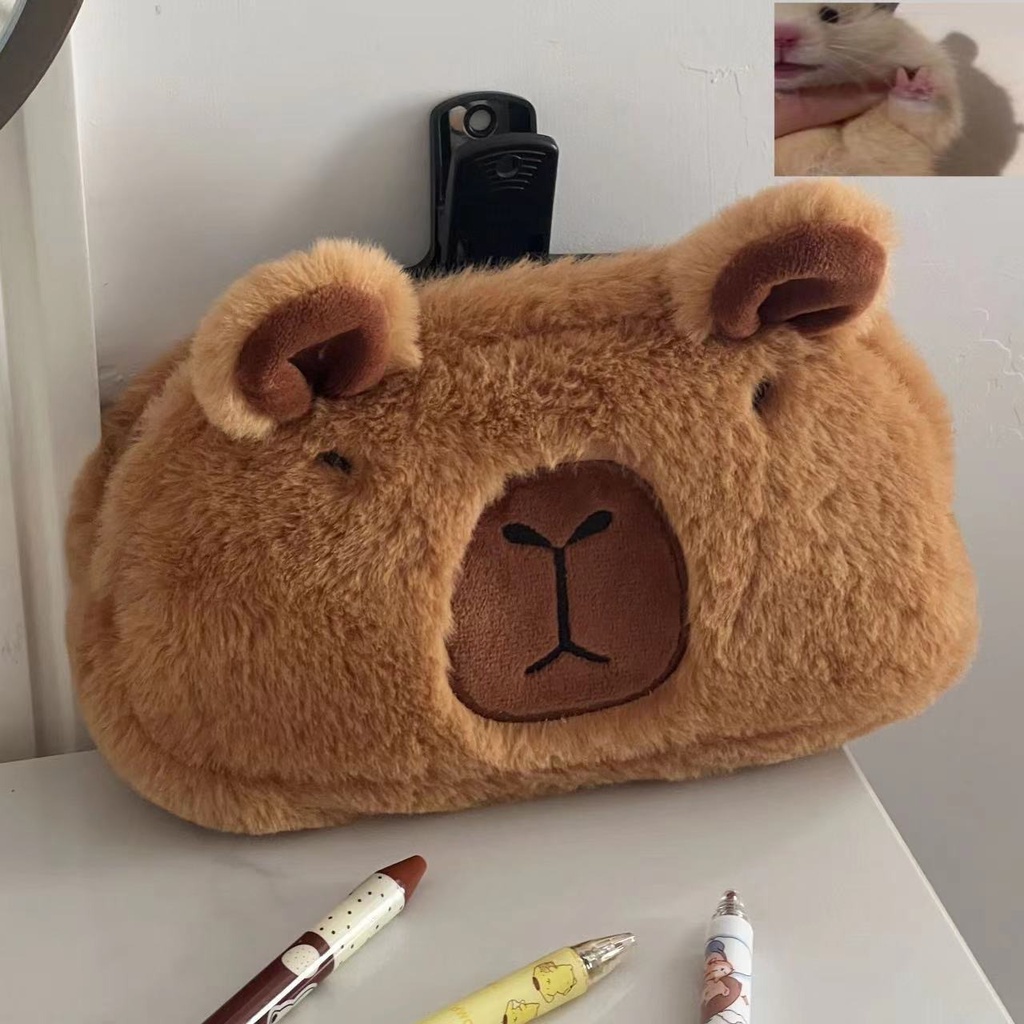 Capybara Plush Pencil Case Aesthetic Cute Pencil Holder For Girls Pouch ...