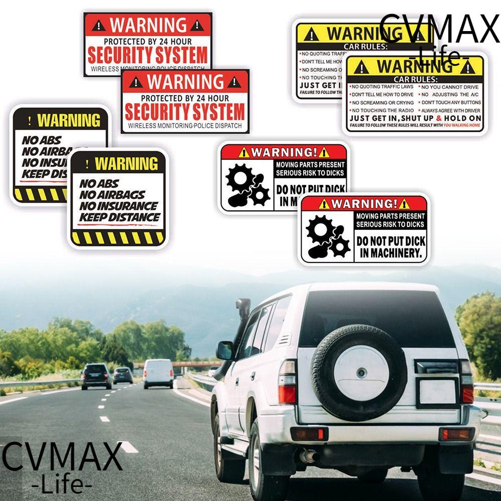 CMAX Warning Signs Stickers, Multicolor Protected By 24 Hour Security