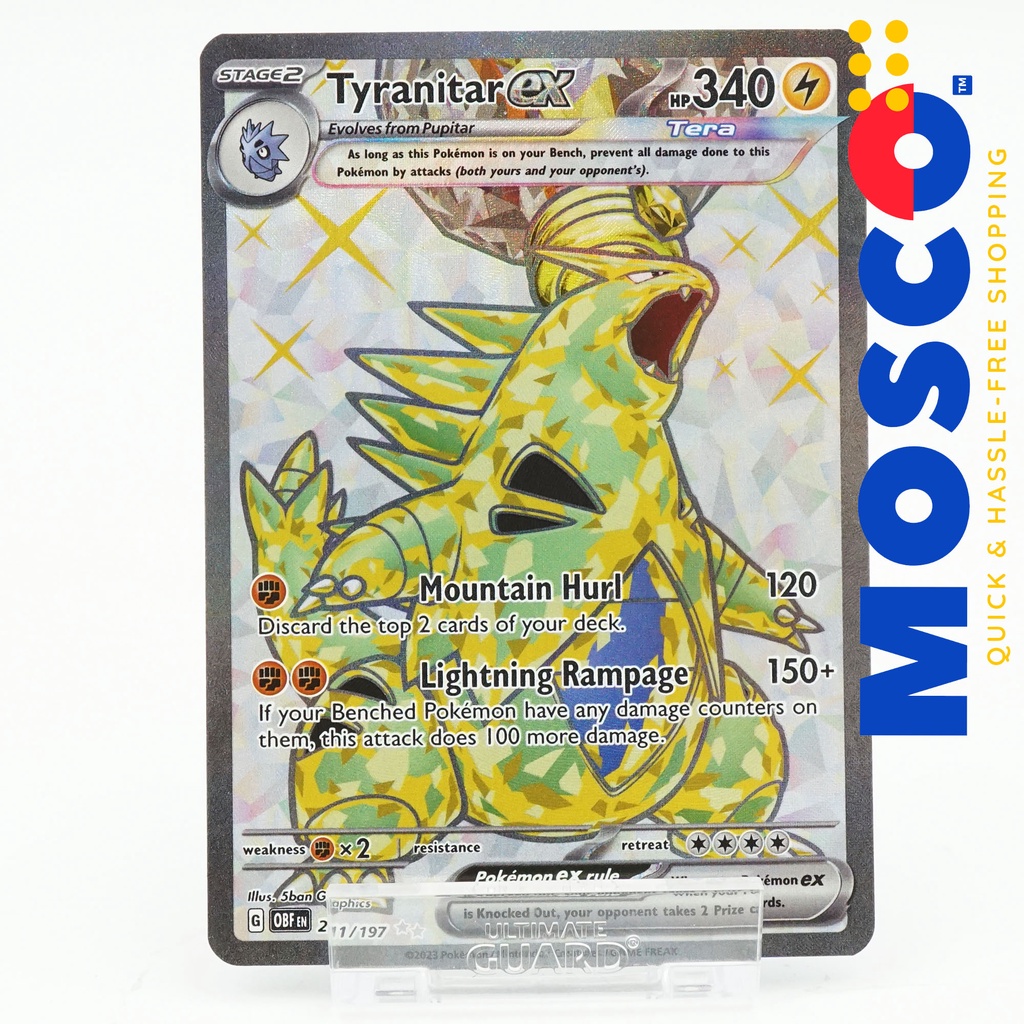 Tyranitar ex - 211/197 - Full Art Secret Rare Obsidian Flames | Pokemon ...