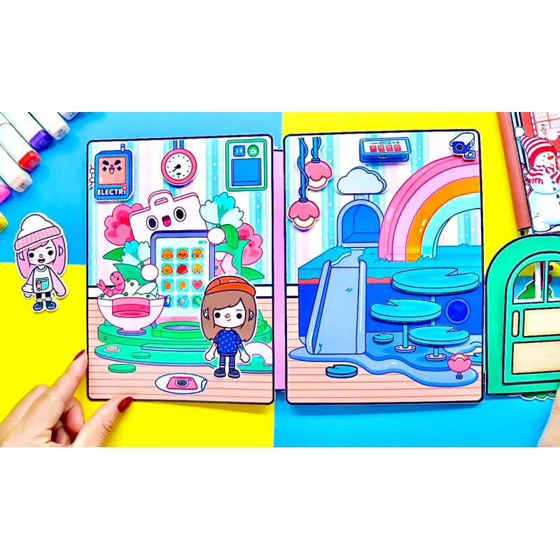 Toca Life World Quiet Book Toca Clothing Store paper doll house paper ...