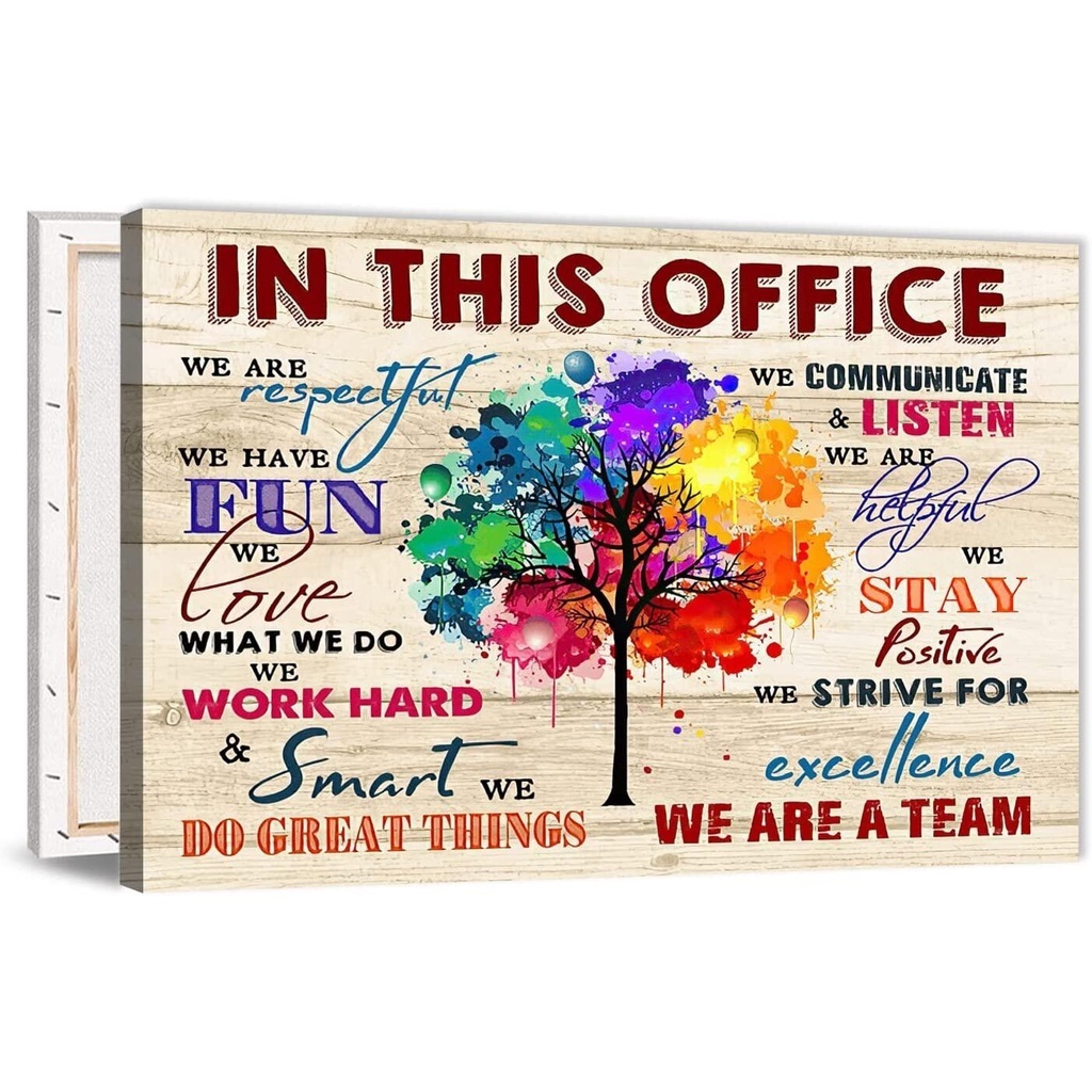 Inspirational Wall Art In This Office Poster Motivational Quotes Wall ...