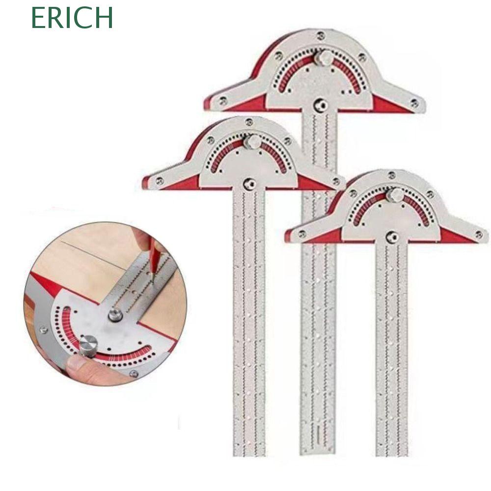 ERICH Woodworkers Edge Ruler, Precision Stainless Steel Protractor ...