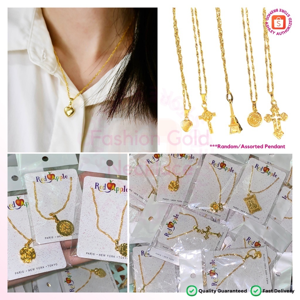 18K Fashion Gold Necklace Gold Plated Necklace and Pendant Assorted