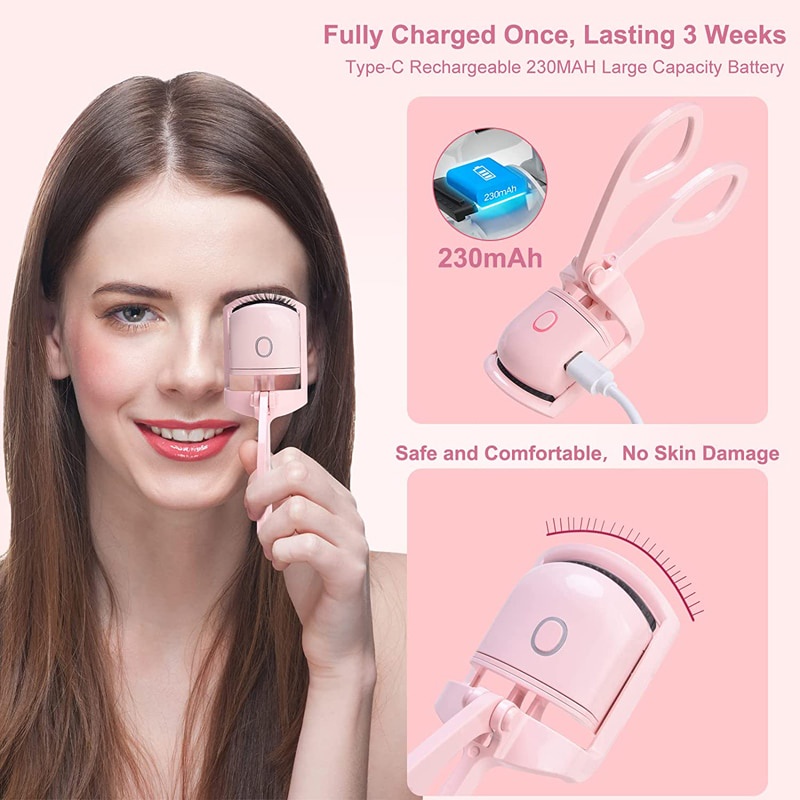 Product image Eyelashes Curler USB Rechargeable Electric Heated Eyelash Curlers With 2 Level Temp Quick Heating 4