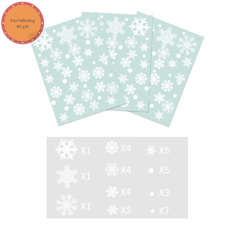 homeliving01 New Year Wallpaper Christmas Snowflake Window Sticker Electrostatic Wall Stickers