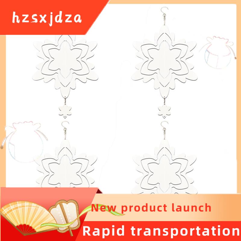 hzsxjdza 4 Pack 10 Inch Sublimation Wind Spinner Blanks 3D Hanging Wind