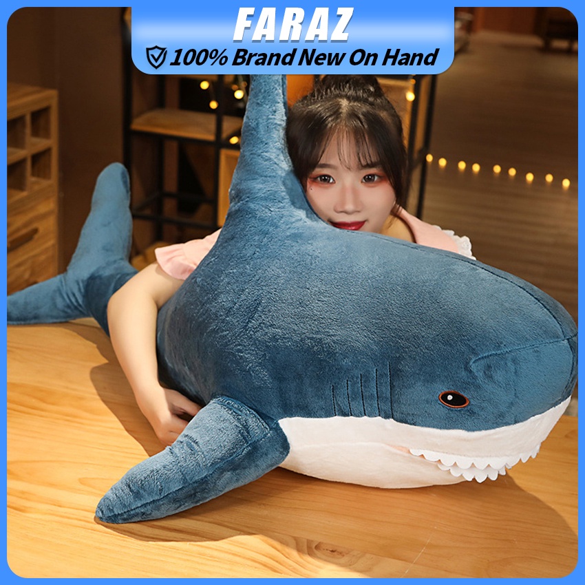 Peluche Squalo Gigante - Cuscino Per Lettura, Morbido E Colorato, Varie Misure Fino A 100cm - Foto 4