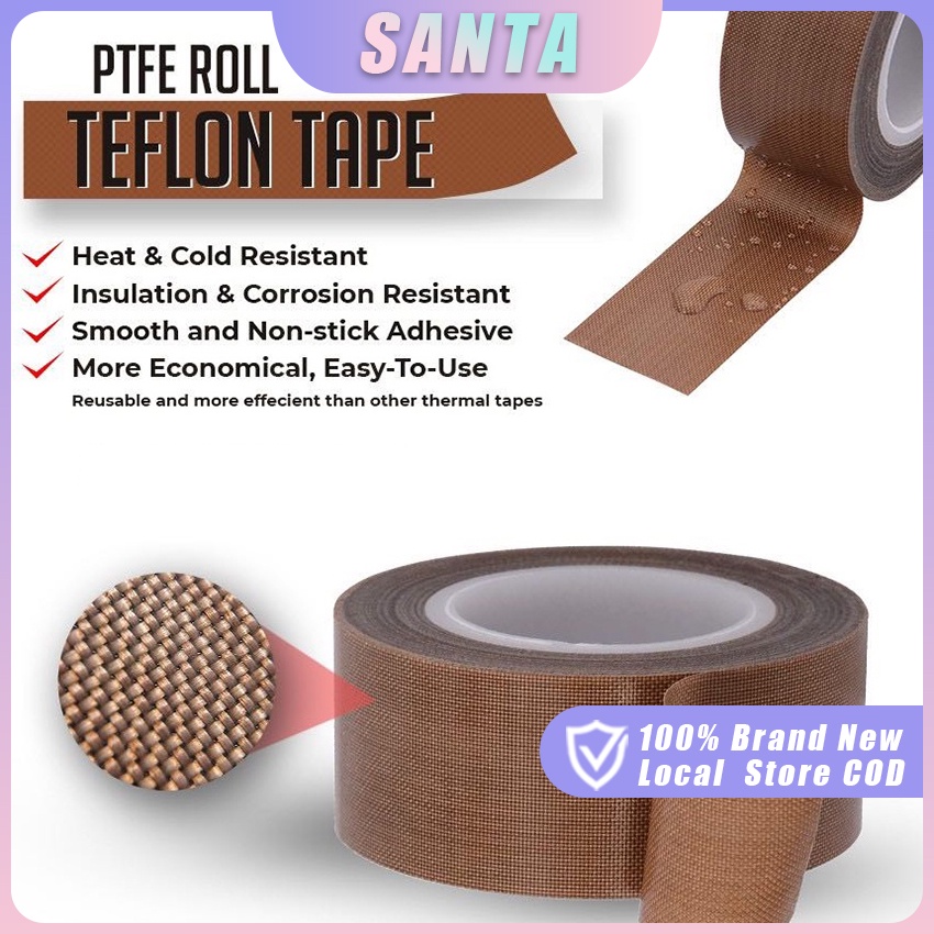 10M 1 Roll Teflon Tape 300℃ High Temperature Resistance Non-Stick 0 ...