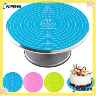 Puroma Aluminium Alloy Rotating Cake Turntable 12'' Revolving Cake Stand with Non-Slipping Silicone Bottom, Ideal Cake Decorating Supply for Cake