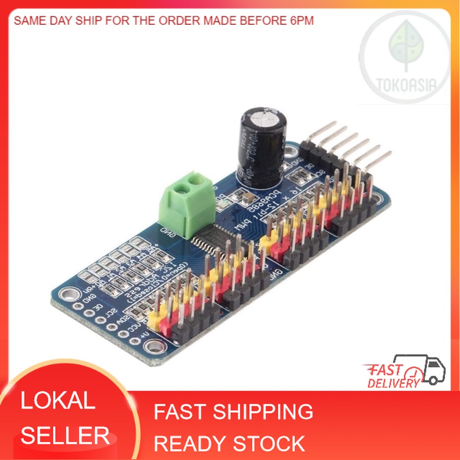 Pca9685 16ch 12Bit PWM Servo Motor Driver Board Control IIC Interface ...