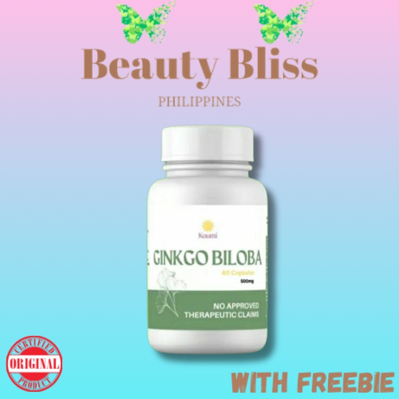 Koumi Ginkgo Biloba Capsule Supplement 60caps 500mg Reduce Anxiety