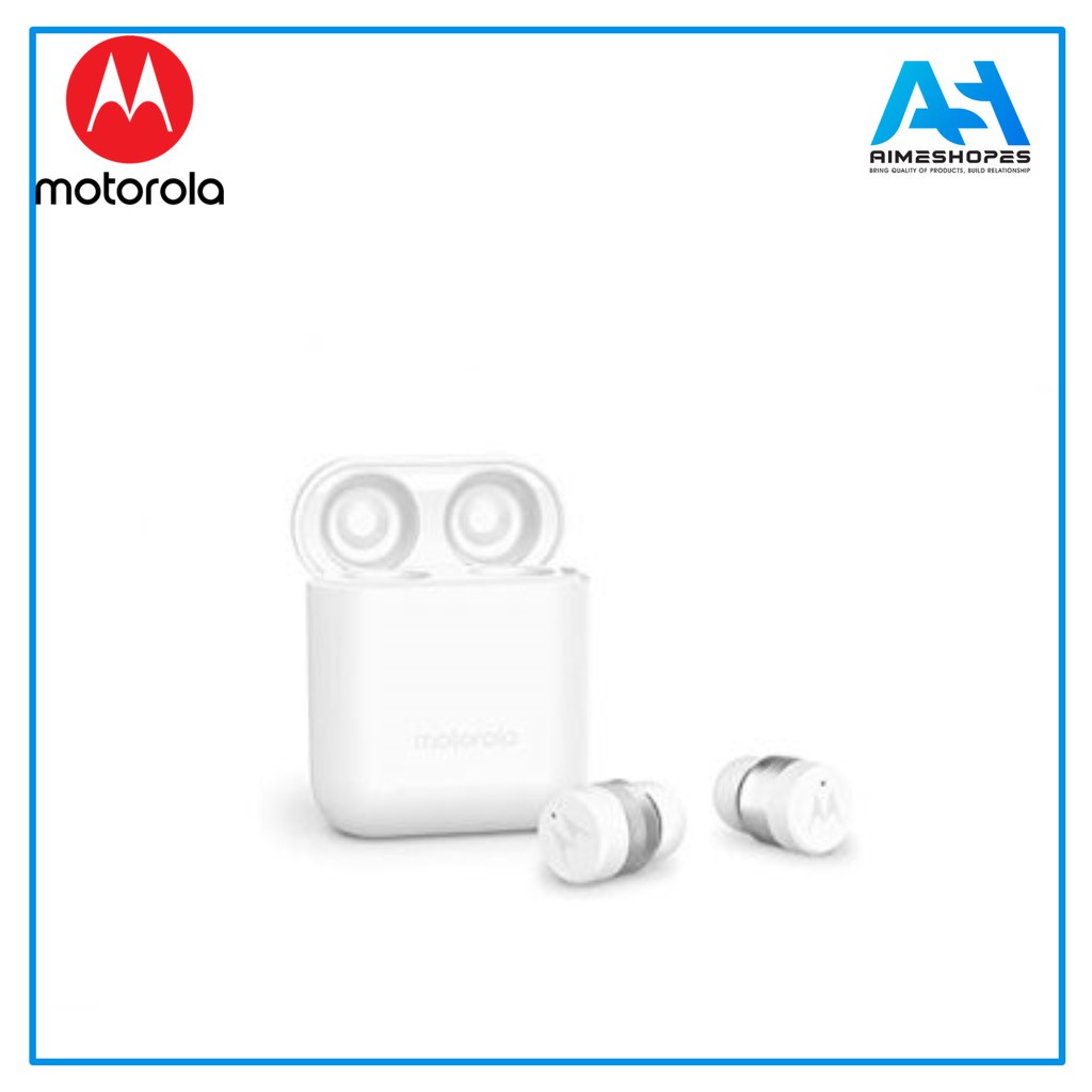 Motorola Verve Buds 110 True Wireless Headphones Compact Water Resistant White