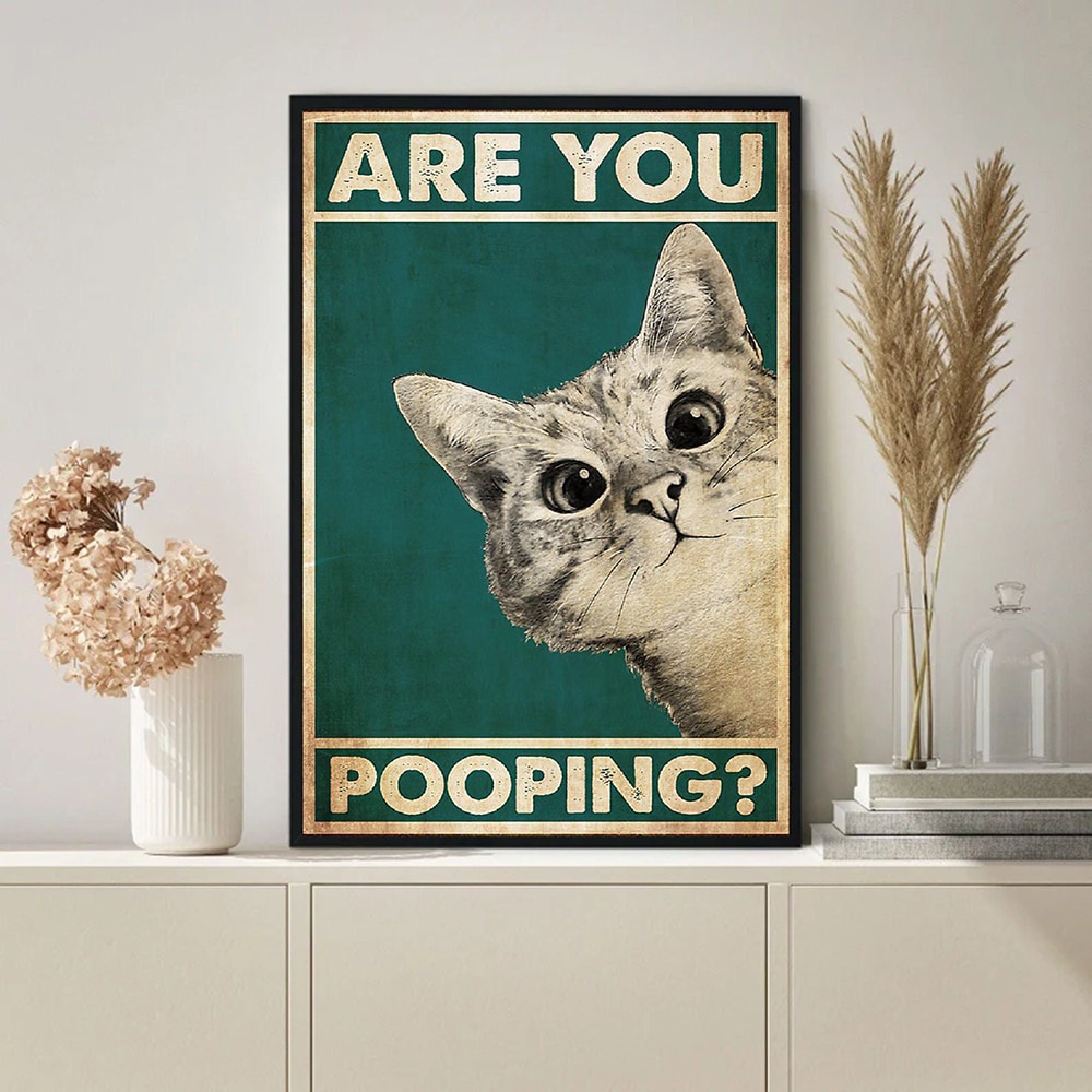 Are You Pooping Poster Bathroom Funny Bathroom Sign Canvas Prints Cute ...