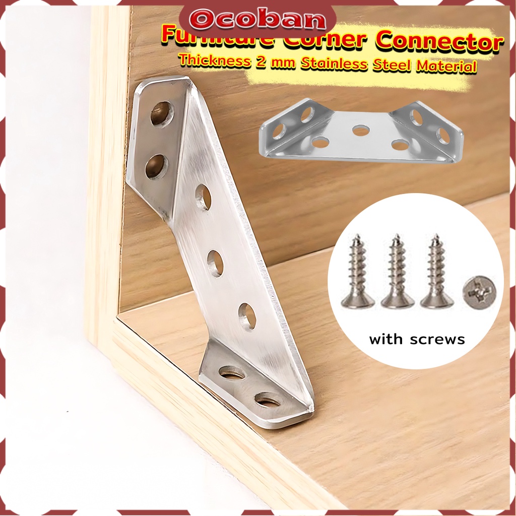 Stainless Steel Corner Braces Furniture Fastener Joint Corner Connector ...