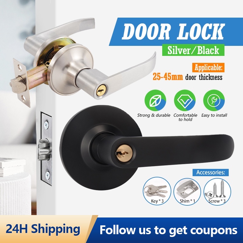 Doorknob Lever Type aluminium alloy Lockset Door Knob Anti-Corrosion ...