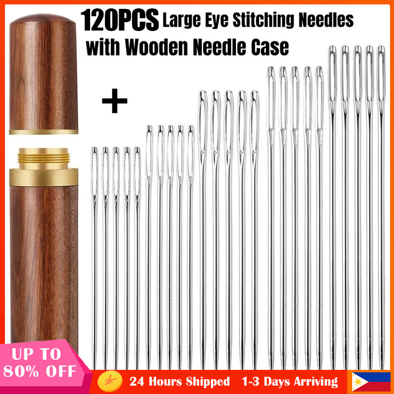 Elderly Big Hole Hand Sewing Stitching Needles / Stainless Steel Self ...