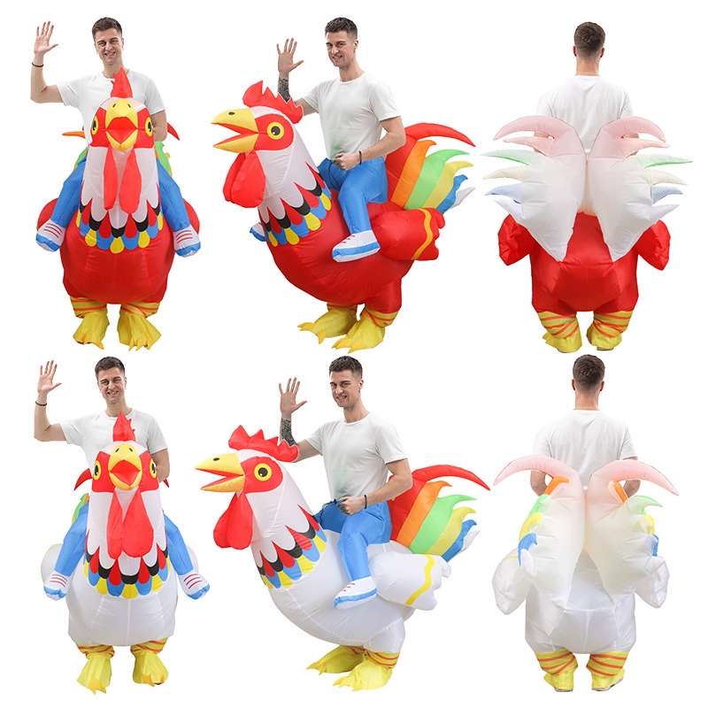 Cosplay Chicken Inflatable Costume Rooster Ride On Chicken Costume