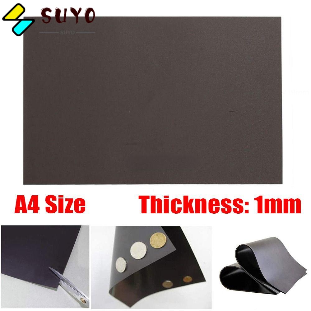 SUYO A4 Magnet Sheet, Magnetic On One Side 1mm Thickness Magnetic Mat ...