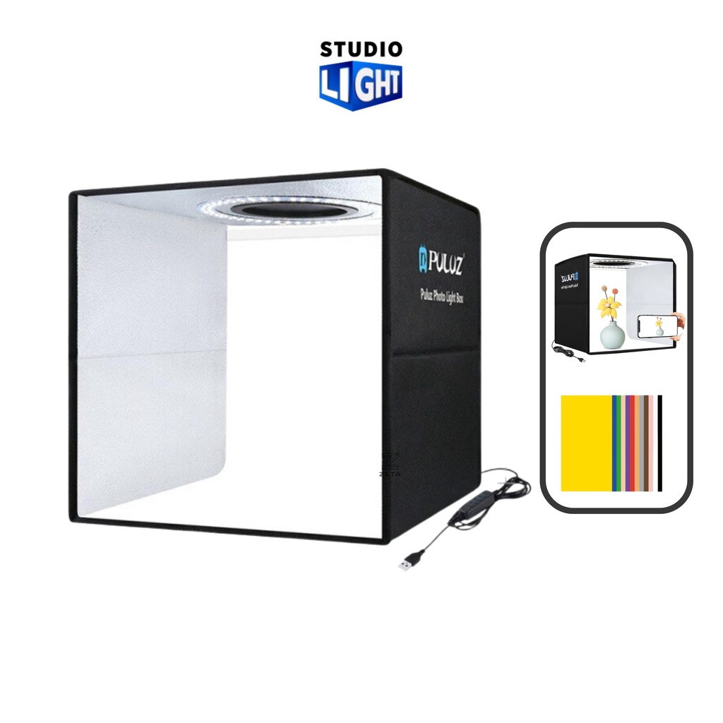 Puluz Studio Box 40X40 CM Product Shooting Cabinet 40cm With LED Light ...
