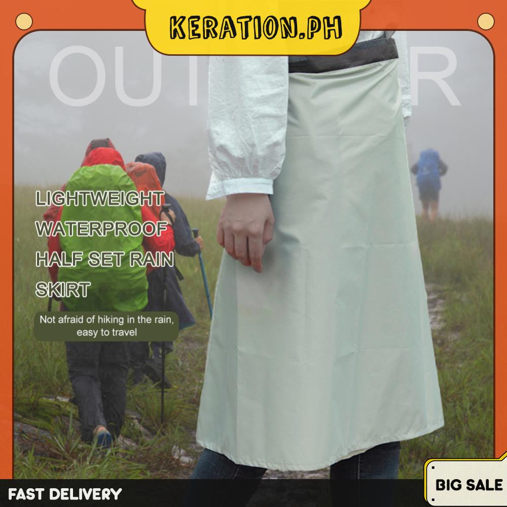 Rain Skirt Ultralight Rain Gear Pants Waterproof Raincoat Apron Half